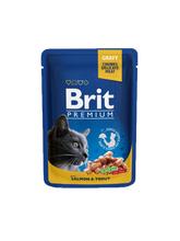 Brit Premium Cat Aliment Humide Chat Pouches with Salmon & Trout 100g